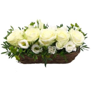 Panier allongé blanc
