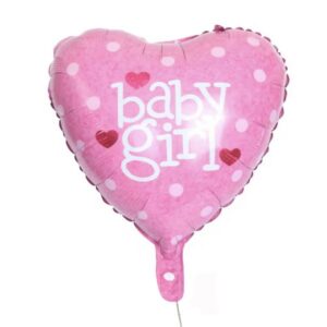Ballon Cœur Rose Baby Girl